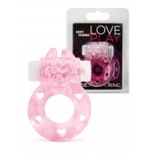 Розовое эрекционное виброкольцо в форме зайчика - 1137 - в Москве купить с доставкой