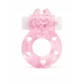 Розовое эрекционное виброкольцо в форме зайчика - 1137 - в Москве купить с доставкой