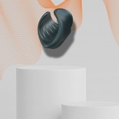 Серый сквозной мастурбатор с вибрацией Manwan Starter - Manwan - в Москве купить с доставкой