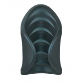 Серый сквозной мастурбатор с вибрацией Manwan Starter - Manwan - в Москве купить с доставкой