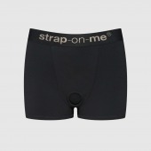 Черные трусики-боксеры для фиксации насадок Strap-on-me Harness Lingerie Allure - size S - Strap-on-me - купить с доставкой в Москве