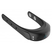 Черное эрекционное виброкольцо на ремешках - Boys of Toys - в Москве купить с доставкой