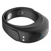 Черное эрекционное виброкольцо на ремешках - Boys of Toys - в Москве купить с доставкой