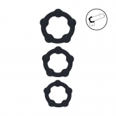 Набор из 3 эрекционных колец Beaded Silicone Cockring Set - Shots Media BV - в Москве купить с доставкой