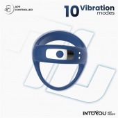 Синее интерактивное эрекционное виброкольцо Rank - Intoyou - в Москве купить с доставкой