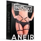 Черные стрепы на бёдра Aneir - Intoyou - купить с доставкой в Москве