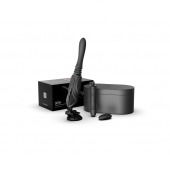 Черная секс-машина с функцией нагрева, насадками и присоской Sesh - Zalo - купить с доставкой в Москве