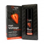 Жидкий вибратор Orgie High Voltage Strawberry - 15 мл. - ORGIE - купить с доставкой в Москве