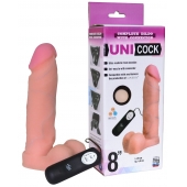 Фаллическая насадка Харнесс UNICOCK 8  с вибрацией - 20 см. - LOVETOY (А-Полимер) - купить с доставкой в Москве