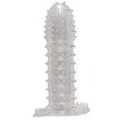 Гелевая прозрачная насадка c шипами - 12 см. - Toyfa Basic - #SOTBIT_REGIONS_UF_V_REGION_NAME# купить с доставкой