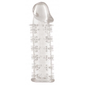 Гелевая прозрачная насадка с шипами - 12 см. - Toyfa Basic - в Москве купить с доставкой