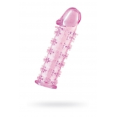 Гелевая розовая насадка на фаллос с шипами - 12 см. - Toyfa Basic - #SOTBIT_REGIONS_UF_V_REGION_NAME# купить с доставкой