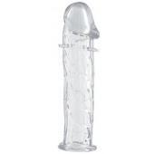 Гладкая прозрачная насадка с усиками под головкой - 12,5 см. - Toyfa Basic - #SOTBIT_REGIONS_UF_V_REGION_NAME# купить с доставкой