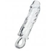 Прозрачная насадка с петлёй для фиксации - 14 см. - ToyFa - в Москве купить с доставкой