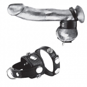 Утяжка для мошонки и пениса Cock Ring With 1  Ball Stretcher And Optional Weight Ring - BlueLine - купить с доставкой #SOTBIT_REGIONS_UF_V_REGION_NAME#