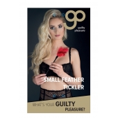 Пластиковая метелочка с красными пёрышками Small Feather Tickler - 32 см. - Blush Novelties - купить с доставкой в Москве