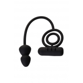 Чёрное эрекционное кольцо с вибропулькой и анальным хвостом - Erotist Adult Toys - в Москве купить с доставкой