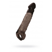 Чёрная насадка на пенис Tс подхватом - 19,5 см. - ToyFa - в Москве купить с доставкой