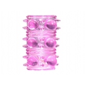 Розовая насадка на пенис Rings Armour - Lola Games - в Москве купить с доставкой