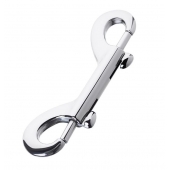 Серебристый двухсторонний карабин TOYFA Metal - ToyFa - купить с доставкой в Москве