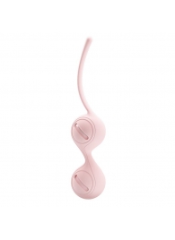 Нежно-розовые вагинальные шарики на сцепке Kegel Tighten Up I - Baile