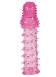 Розовая насадка с нежными шипами - 13,5 см. - Toyfa Basic - #SOTBIT_REGIONS_UF_V_REGION_NAME# купить с доставкой
