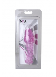Закрытая насадка розового цвета с шипами и точками - 13,5 см. - Toyfa Basic - в Москве купить с доставкой