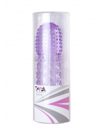 Насадка гелевая фиолетовая с точками, шипами и наплывами - 13,5 см. - Toyfa Basic - #SOTBIT_REGIONS_UF_V_REGION_NAME# купить с доставкой