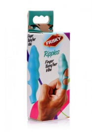 Голубая насадка на палец Finger Bang-her Vibe с вибрацией - XR Brands