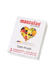 Жёлтые презервативы Masculan Ultra Tutti-Frutti с фруктовым ароматом - 3 шт. - Masculan - купить с доставкой в Москве