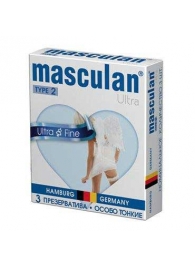Ультратонкие презервативы Masculan Ultra Fine с обильной смазкой - 3 шт. - Masculan - купить с доставкой #SOTBIT_REGIONS_UF_V_REGION_NAME#