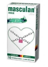 Чёрные ультрапрочные презервативы Masculan Ultra Strong - 10 шт. - Masculan - купить с доставкой в Москве