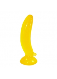 Фаллоимитатор на присоске Banana желтого цвета - 17,5 см. - Bior toys