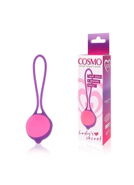 Фиолетово-розовый вагинальный шарик Cosmo - Bior toys