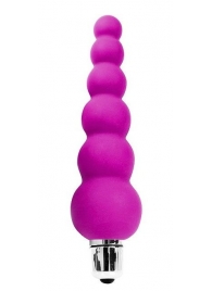Розовый анальный вибромассажер-елочка - 12 см. - Bior toys