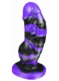 Черно-фиолетовый фаллоимитатор Мартин medium - 24,5 см. - Erasexa - купить с доставкой в Москве