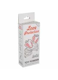 Пудра для игрушек Love Protection с ароматом клубники со сливками - 15 гр. - Lola Games - купить с доставкой в Москве