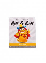 Стимулирующий презерватив-насадка Roll   Ball Banana - Sitabella - купить с доставкой в Москве