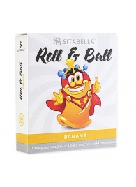 Стимулирующий презерватив-насадка Roll   Ball Banana - Sitabella - купить с доставкой в Москве