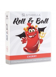 Стимулирующий презерватив-насадка Roll   Ball Cherry - Sitabella - купить с доставкой в Москве