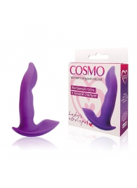 Фиолетовый силиконовый вибромассажер  Cosmo - 9,5 см. - Cosmo