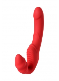 Красный безремневой страпон с вибрацией - ToyFa - купить с доставкой #SOTBIT_REGIONS_UF_V_REGION_NAME#