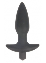 Черная коническая анальная вибровтулка Erokay - 11 см. - Erokay