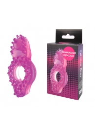 Розовое эрекционное кольцо с бугорками - Bior toys - в Москве купить с доставкой