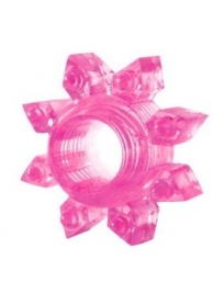 Розовое эрекционное кольцо Cockring star - Bior toys - в Москве купить с доставкой