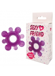 Фиолетовое эрекционное кольцо Sexy Friend - Bior toys - в Москве купить с доставкой