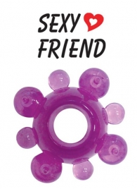 Фиолетовое эрекционное кольцо Sexy Friend - 1137 - в Москве купить с доставкой
