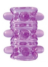 Открытая фиолетовая насадка на пенис Crystal Sleeve - 5,5 см. - Erowoman-Eroman - в Москве купить с доставкой