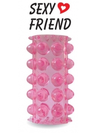 Открытая розовая насадка на фаллос - 6,4 см. - Bior toys - в Москве купить с доставкой