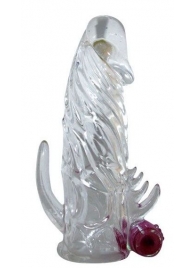 Закрытая прозрачная вибронасадка на пенис Crystal Sleeve Vibe - Bior toys - в Москве купить с доставкой